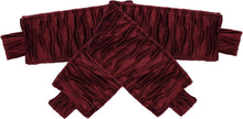 Kate Aurora Christmas Essentials Light Filtering Complete Attached Velvet Window Curtains & Valance Set - Christmas Burgundy