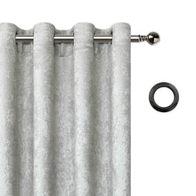 Kate Aurora Modern Art Contemporary 2 Pack Light Filtering Grommet Top Curtains - Silver