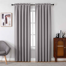 Kate Aurora Basic Drape Light Filtering Woven Jacquard Thermal Single Rod Pocket Window Curtain Panel - Gray