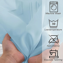 Kate Aurora Extra Long 1 Piece Baby Blue Lightweight Rod Pocket Transparent Backdrop Sheer Window Curtain - 90 in. Long