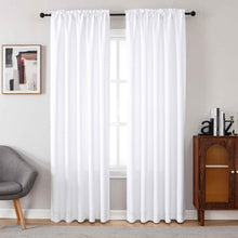 Kate Aurora Basic Drape Light Filtering Woven Jacquard Thermal Single Rod Pocket Window Curtain Panel - White