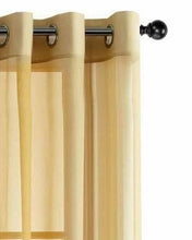GoodGram Basic Home Grommet Top Sheer Single Window Curtain - 52 in. W x 45 in. L, Gold