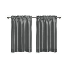 Kate Aurora Parisian Living Complete 3 Piece Lightweight Sheer Cafe Kitchen Curtain Tier & Valance Set - Gray