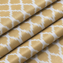 Kate Aurora 2 Pack Amari Contemporary Lattice Light Filtering Grommet Top Window Curtain Panels - Yellow