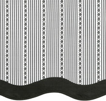 Kate Aurora Farmhouse Striped Rod Pocket Café Kitchen Curtain Tier & Valance Set - 58 in. W x 24 in. L, Black