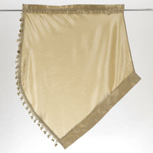 Kate Aurora Ultra Lux Faux Silk Regency Crinkle Rod Pocket Semi Sheer Crystal Beaded Window Valance - 57 in. W x 37 in. L, Go
