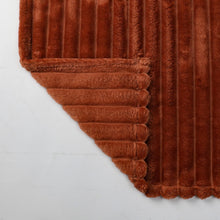 Kate Aurora Modern Lux Ultra Soft & Plush Ribbed Accent Throw Blanket - 50 in. W x 60 in. L - Pumpkin