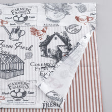Kate Aurora Rooster Toile Complete 3 Pc Café Kitchen Curtain Tier And Valance Set - 56 in. W x 36 in. L, Dusty Rose