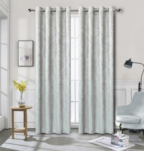 Kate Aurora Modern Art Contemporary 2 Pack Light Filtering Grommet Top Curtains - Silver