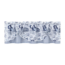 Kate Aurora Rooster Toile Complete 3 Pc Café Kitchen Curtain Tier And Valance Set - 56 in. W x 36 in. L, Blue