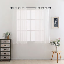 GoodGram Montauk Accents 2 Piece Grommet Top Summery Sheer Voile Window Curtain Panels For Small/Short Windows - 45 in. Long 