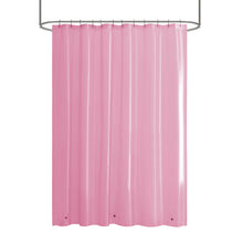 Kate Aurora Transparent Pastel 6 Gauge Hotel Non-Toxic Odor Free PEVA Shower Curtain Liner - Mold & Mildew Resistant - Pink
