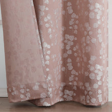 Kate Aurora 2 Piece Pastel Florinda Floral Grommet Top Window Curtain Panels - 84 in. Long - Rose