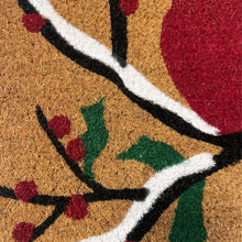 Kate Aurora Christmas Winter Wonderland Cardinal & Snowflakes Bristled Outdoor Welcome Mat - 18"x30"