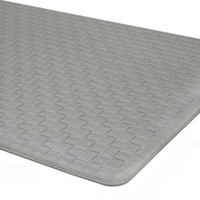 Kate Aurora Heavy Duty Embossed Non Slip Memory Foam Kitchen Mats - 30in W x 18in L, Gray