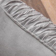 Kate Aurora Overfilled Crushed Velvet 1 Piece Zippered Christmas Accent Throw Pillow - 18" x 18" - Gray