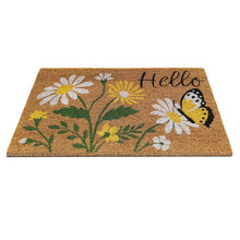 Kate Aurora Butterflies & Sunflowers Bristled Coir Outdoor Welcome Mat - 18"x30"