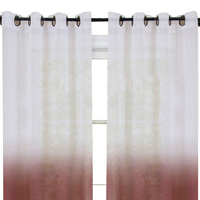 Kate Aurora Tropical Living Semi Matte Sheer Ombre Chic Grommet Top Window Curtains - 52 in. W x 84 in. L, Burgundy
