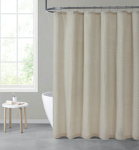Hotel Collection Premium Waffle Weave Mold & Mildew Resistant Fabric Shower Curtain by Kate Aurora - Beige/Taupe