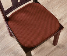GoodGram Non Slip Chenille Premium Memory Foam Chair Cushions (4 Pack) - 16 in. W x 16 in. L, Rust