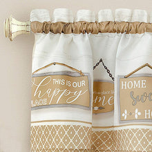 Kate Aurora Modern Farmhouse Complete 3 Piece Rod Pocket Tier and Valance Kitchen Curtain Set - 24 in. Long - Tan
