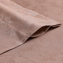 Kate Aurora 3 Piece Rod Pocket Orly Jacquard Floral Kitchen Curtain Tier & Valance Set - Dusty Rose