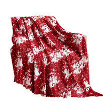 Kate Aurora Holiday Living Red Christmas Three Kings Plush Accent Throw Blanket - 50 in. W x 60 in. L