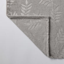 Kate Aurora Ultra Soft & Plush Hypoallergenic Pascal Leaf Accent Fleece Throw Blanket - 50" x 60" - Gray