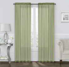Kate Aurora Basic 2 Pack Sheer Voile Home Window Curtains - 52 in. W x 84 in. L, Sage Green