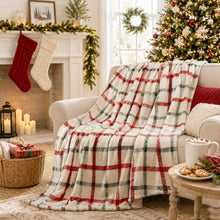 Kate Aurora Holiday Classics Christmas Plaid & Ultra Plush Accent Throw Blanket - 50 in. W x 60 in. L