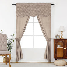 Kate Aurora Christmas Essentials Light Filtering Complete Attached Velvet Window Curtains & Valance Set
