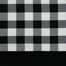 Kate Aurora Modern Country Farmhouse 3 Piece Buffalo Check Plaid Window Curtains & Valance Set - 63 in - Black