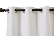 Kate Aurora Oversized Grommet Top Solid Color Window Valance - 50 in. W x 18 in. L, Flax White