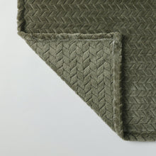 Kate Aurora Herringbone Shag Ultra Soft & Plush Accent Throw Blanket - 50 in. W x 60 in. L - Sage Green