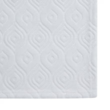 Kate Aurora Ultra Soft & Plush Modern Ogee Fleece Throw Blanket Covers - 50 in. W x 60 in. L - White