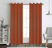 Kate Aurora Hotel Living 2 Pack 100% Blackout Grommet Top Orange Spice Curtain Panels - 50 in. W x 45 in. L, Orange Spice