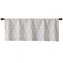 Kate Aurora Living Shabby Trellis Clover Rod Pocket Window Curtain Valances - 56 in. W x 14 in. L, Neutral/Linen