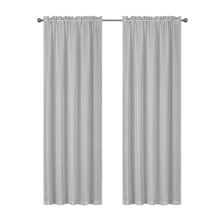 Kate Aurora Montauk Accents Ultra Lux 2 Piece Rod Pocket Silver Sheer Voile Window Curtain Panels - 84 in. Long