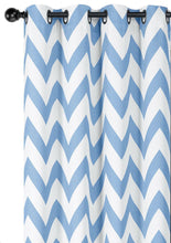 GoodGram 2 Pack: Hotel Thermal Grommet 100% Blackout Curtains - 52 in. W x 84 in. L, Chevron Aqua