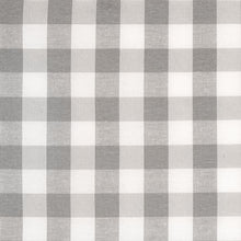GoodGram Buffalo Check Gingham Custom Window Curtain Treatments - Single Curtain Panel 42 in. W x 63 in. L, Gray