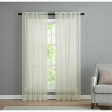 Kate Aurora Living Premium 2 Pack Sheer Voile Window Curtain Panels - 52 in. W x 84 in. L, Beige