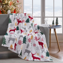 Kate Aurora Holiday Christmas Donner Reindeer Ultra Soft & Plush Accent Throw Blanket - 50" x 60"