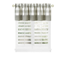 Kate Aurora Modern Farmhouse Buffalo Plaid Checkered Rod Pocket Window Valance - Gray