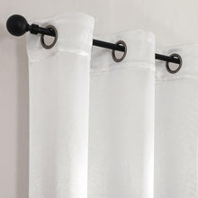 Kate Aurora 1 Piece Priscilla Light Filtering Grommet Top Embossed Leaves Jacquard Window Curtain Panel - White