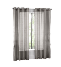 GoodGram Ultra Luxurious Elegant Sheer Grommet Single Curtain Panel - 54 in. W x 84 in. L, Grey