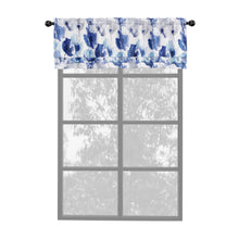 Kate Aurora Garden Chic Watercolor Poppy Field Floral Rod Pocket Valance - Navy