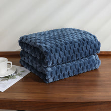 Kate Aurora Leylani Ultra Soft & Plush Luxurious Accent Throw Blanket - 50 in. W x 60 in. L - Navy
