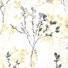 Kate Aurora 2 Piece Shabby Chic Cherry Blossom Designed Airy Sheer Rod Pocket & Back Tab Curtain Panels - 63 in. Long - Maize
