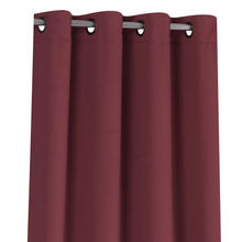 GoodGram 2 Pack Basic Solid Colored Semi Blackout Grommet Top Curtain Panels - 52 in. W x 84 in. L, Red