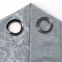Kate Aurora Regency Collection Raised Jacquard Damask Grommet Top Curtains - 52 in. W x 84 in. L, Gray
